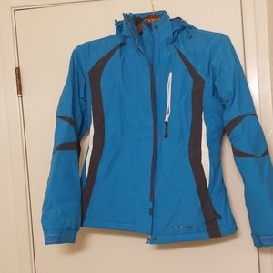 Turquoise ski jacket